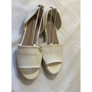 ESPRIT Ada Espadrilles Ivory New Size 10 11 10.5 Womens Strap Sandals Dressy